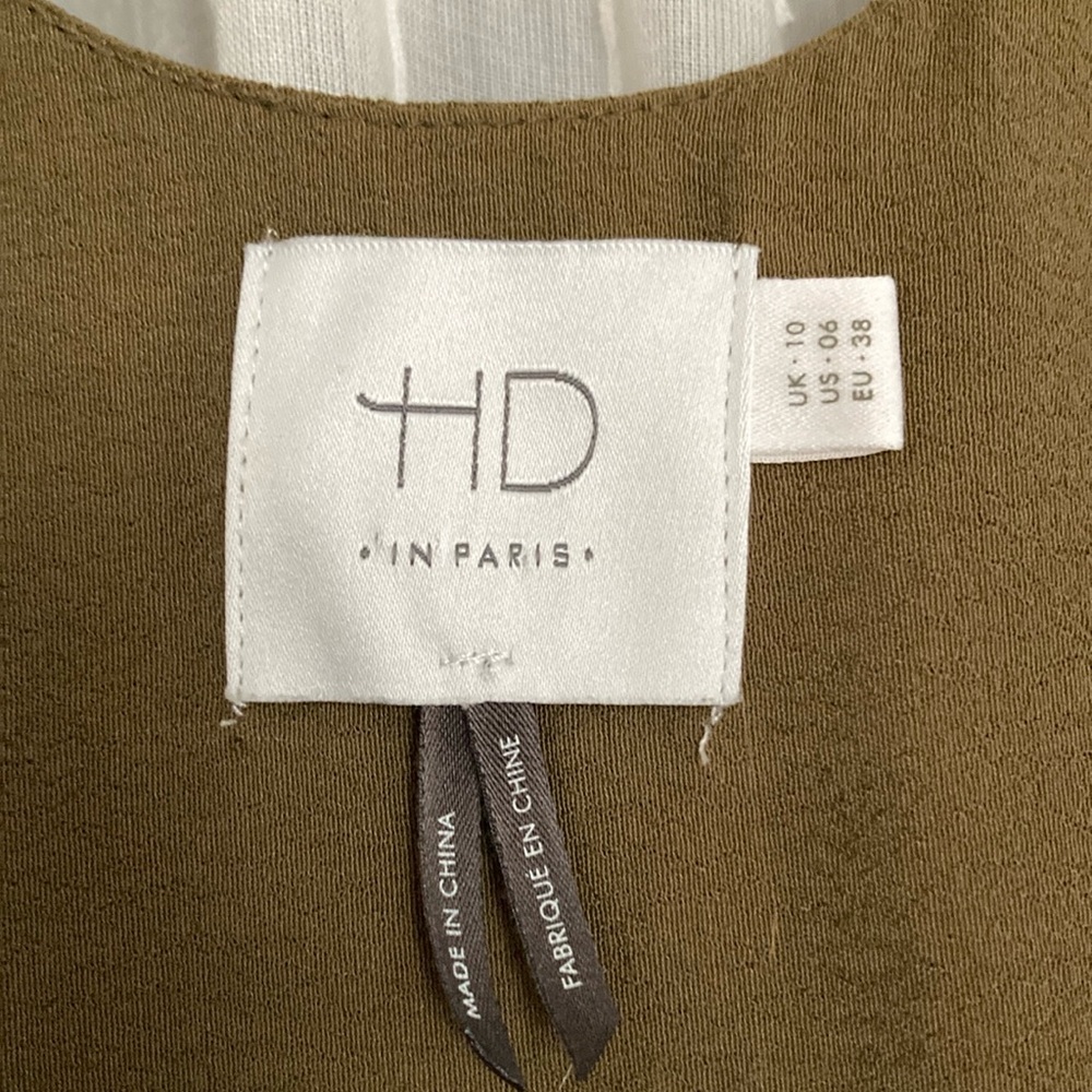 Anthropologie Olive Green Layered Tank Top - Picture 3 of 7